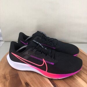 Nike Air Zoom Pegasus 38 Mens Size 12.5 Black Pink Running Shoes CW7356-011